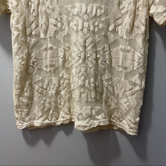 Madewell Ivory Meadow Lace Short Sleeve Shirt - Picture 5 of 10